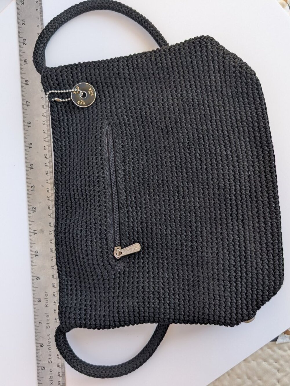 The Sak Black knit bag. VTG. Lightly used.